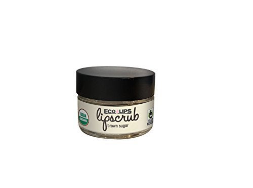 Eco Lips Brown Sugar Lip Scrub 2 Pack - 100% Organic Lip Care Treatment with Organic Sugar and Coconut Oil - Gently Exfoliate and Polish Dry, Flaky Lips, 0.50 oz jars