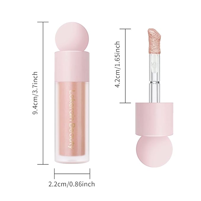 KYDA Liquid Highlighter, High Glossy Face Illuminator, Radiant Glow Liquid Filter, Silky Creamy Face Enhancing Makeup, Buildable Formula-Rose Gold