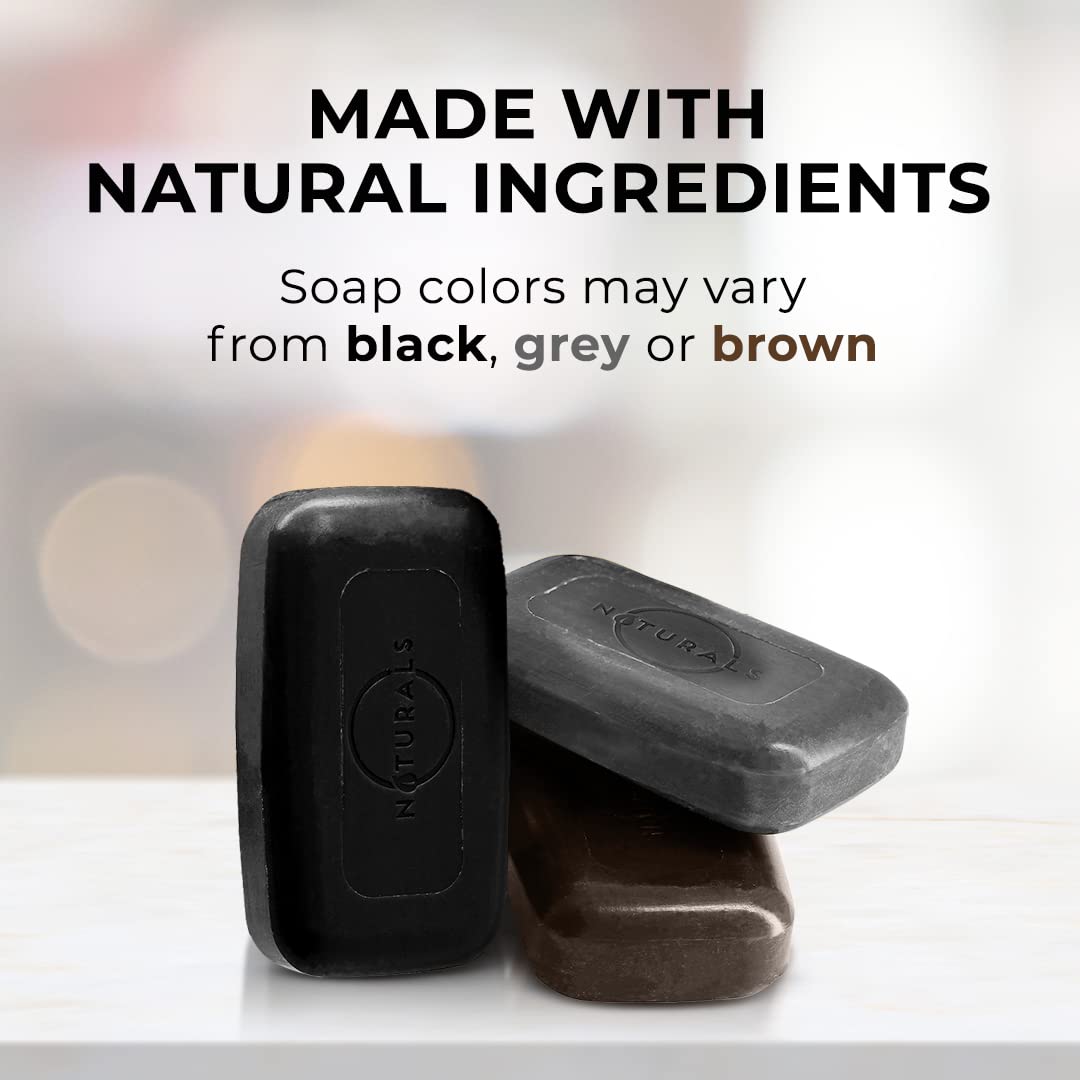 O NATURALS 3-Pack Organic Soap Bar 4oz each Set - 100% Vegan Cold Process Body Wash Scented Premium Essential Handmade Soap - Natural Soaps for Men Women, Face, Body - African Black