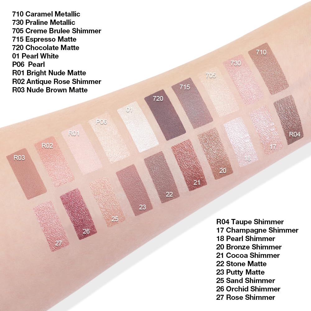 Kaely Single Cream Eyeshadow Pot, Putty Matte Eye Shadow for Older Women High Pigmented Waterproof, Natural Eyeshadow Palette Makeup Brightener, sombras en crema para ojos, Blendable, 23