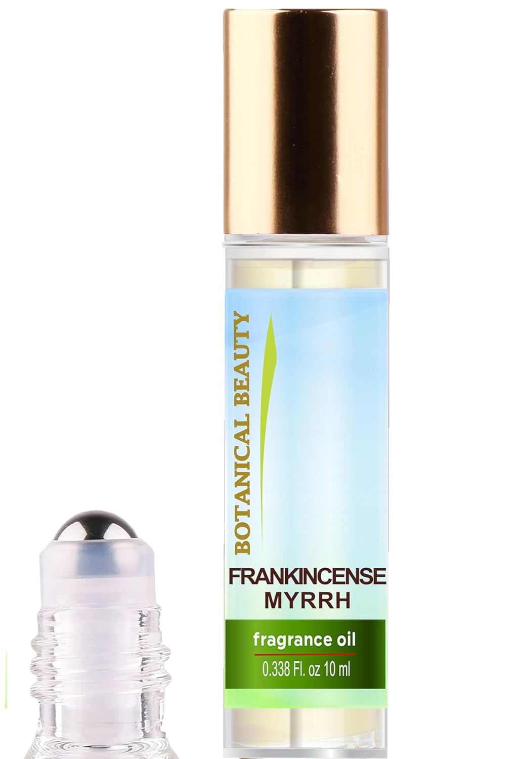 Botanical Beauty FRANKINCENSE MYRRH FRAGRANCE OIL ROLL-ON 0.338 FL OZ (10 ML) Rollerball Perfume, Alcohol-Free, Long Lasting