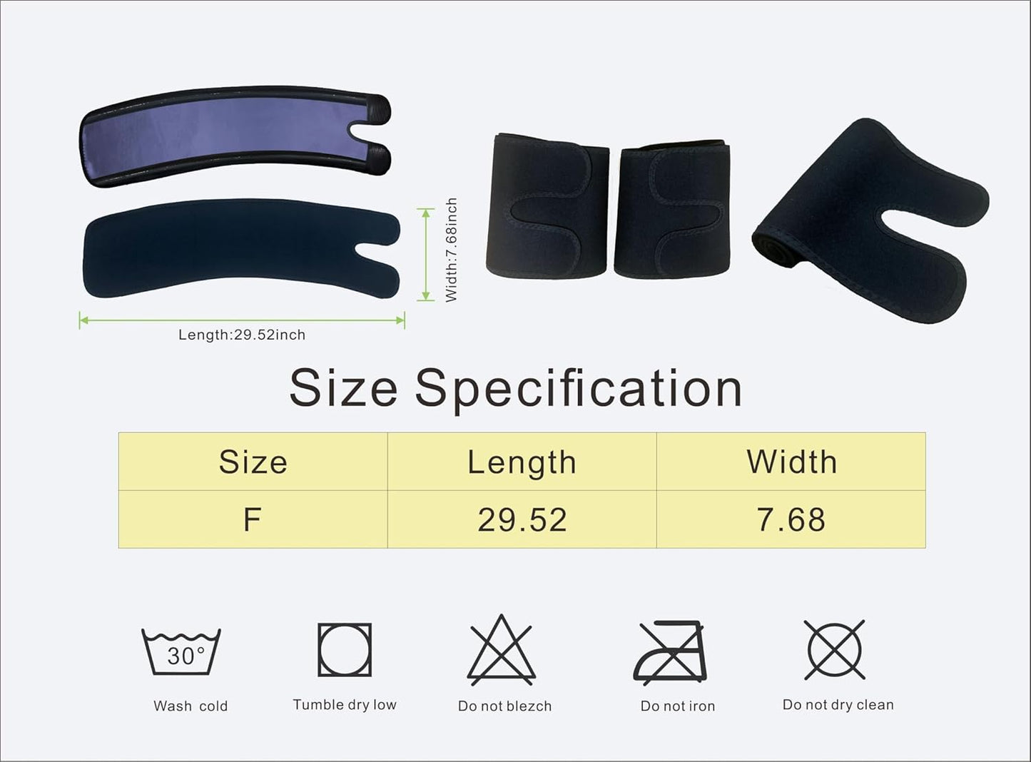 Sauna Leg Sleeves 2-Pack, Non-Slip Sweat Thigh Wraps for Women & Men Adjustable Thigh Trimmer Slimming Workout Gear