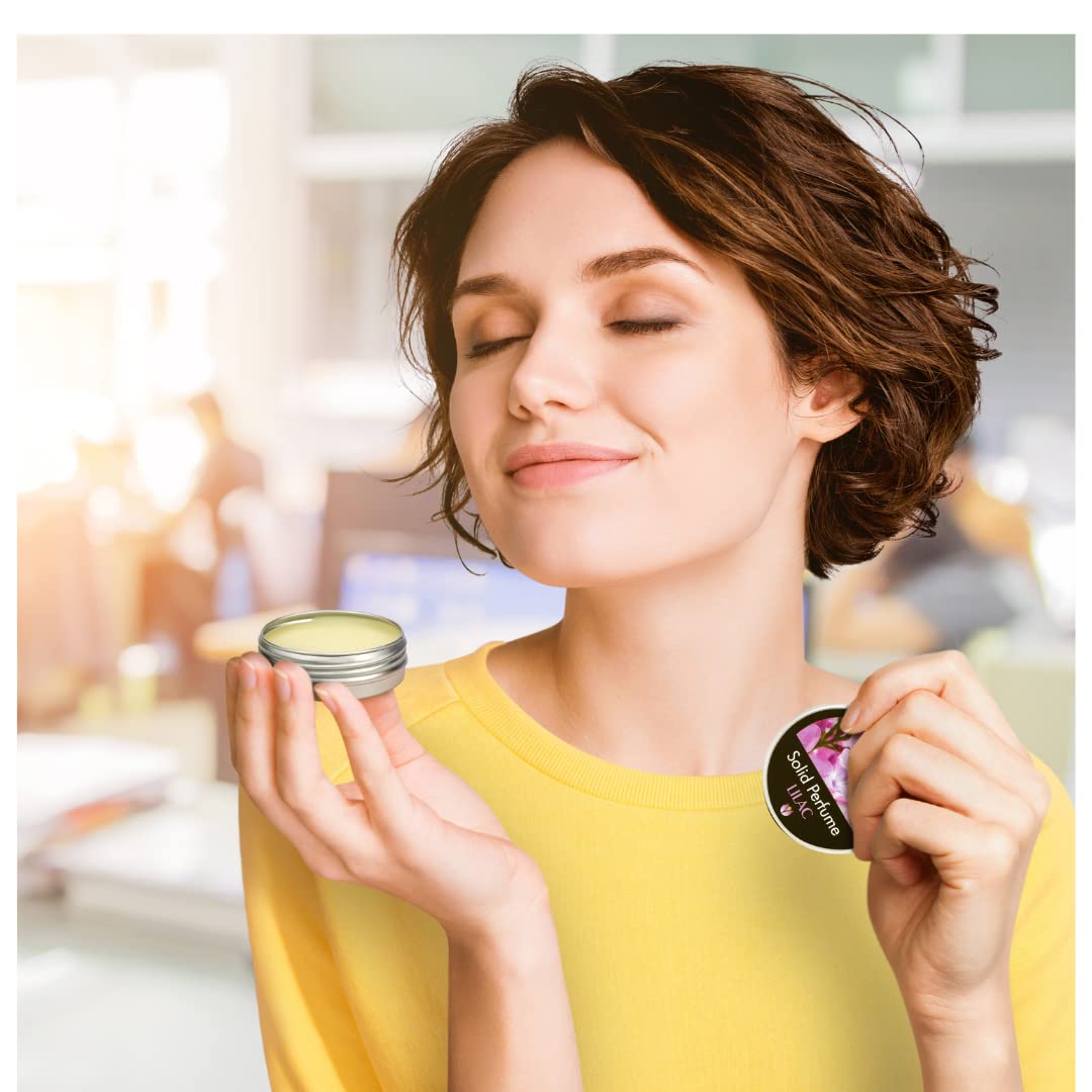 Flowerland Solid Perfume - Portable Pocket Balm Perfume Perfect for Travel Use - Natural Fragrance Parfum for Men and Women - Natural & Vegan - Lilac (30ml)