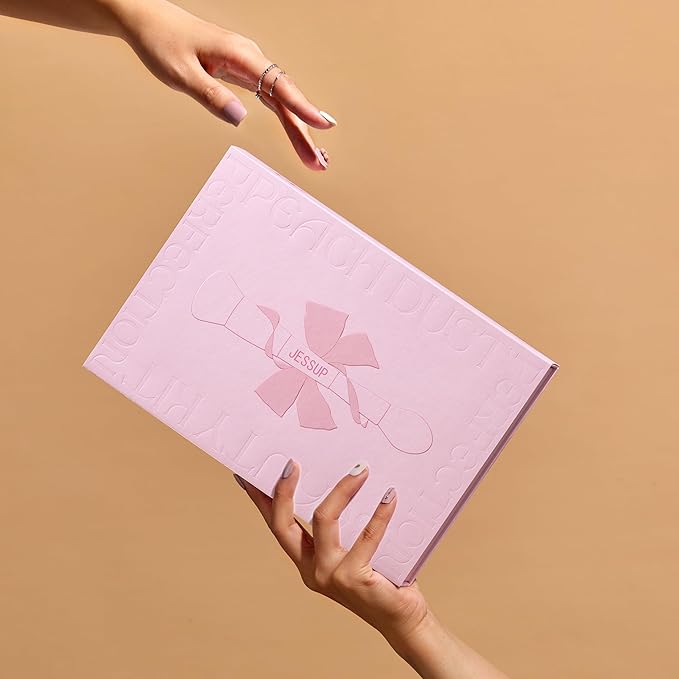 Jessup Makeup Brushes Set with Makeup Sponge, 7pcs Double Sided Makeup Brushes for Foundation Concealer Blush Eyeshadow Contour Bronzer Powder Blending Eyebrow Eyeliner with Gift Box, T506