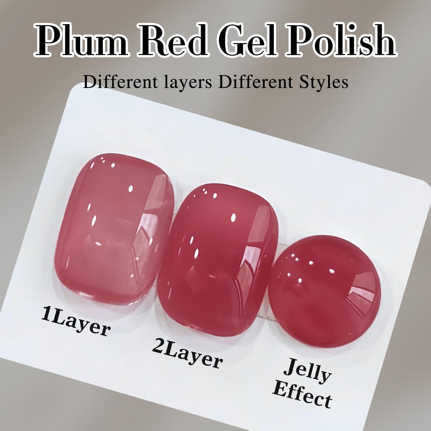 Double Rhythm 0.5Oz Gel Polish Translucent Sheer Neutral Natural Light Milky Same Color Same Bottle 15ML Jelly Gel Polish Art DIY at Home (Brown Purple-A1375)