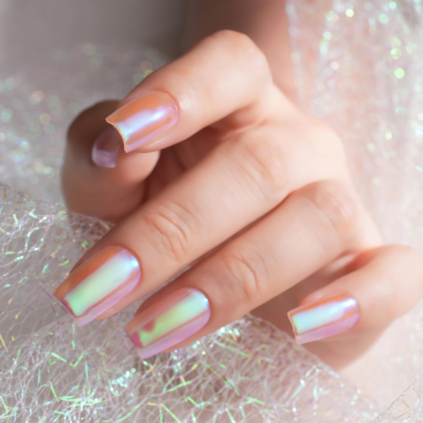 Pretty Diva 0.3g Mermaid Unicorn Chrome Nail Powder, Aurora Iridescent Chrome Powders for Nails, Mermaid Powder for Nails Chrome Mica Powder Manicure Pigment