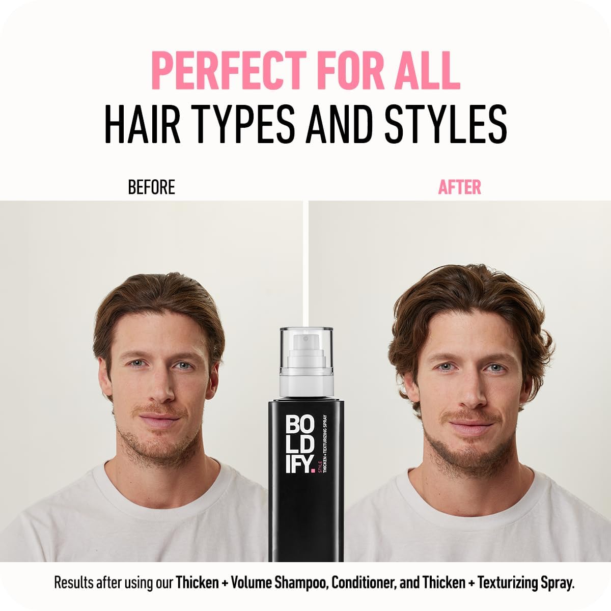 Boldify Hair Thickening Spray - Volume Booster - Stylist-Recommended Texture Spray for Hair Women & Men - 8oz