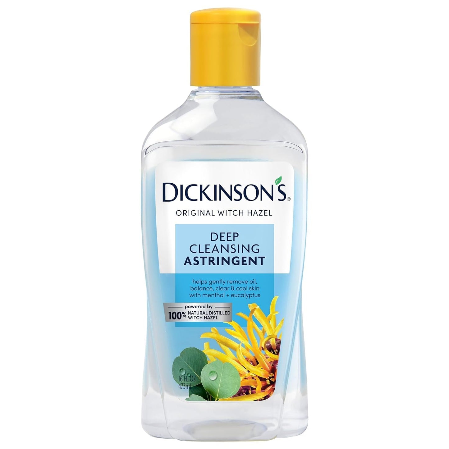 Dickinson's Original Witch Hazel Deep Cleansing Astringent | 100% Natural Distilled Witch Hazel | Clears Pores | Removes Impurities, Makeup, Excess Oil | 16 Fl Oz | 3 Pack