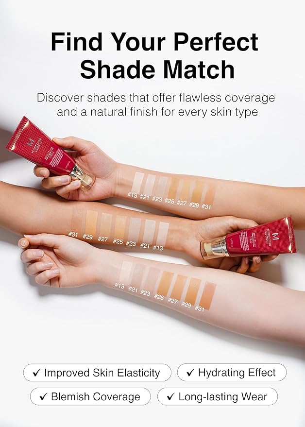 MISSHA M Perfect Cover BB Cream No 31.Golden Beige - Medium/Tan with Neutral Undertone SPF 42 PA +++ 1.69 Fl Oz - Tinted Moisturizer for face with SPF