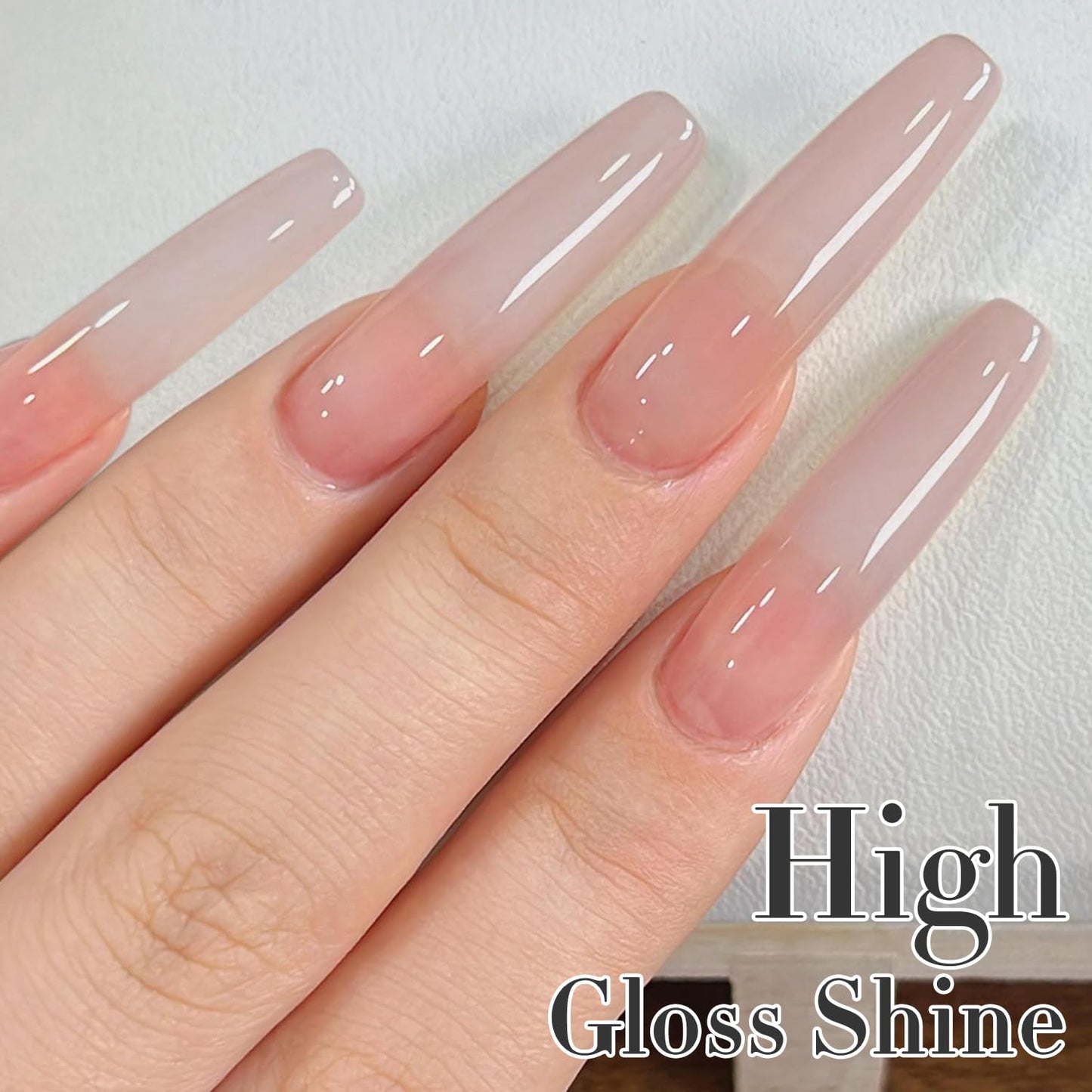 Double Rhythm Translucent Gel Polish Sheer Neutral Natural Light Milky Same Color Same Bottle 15ML Jelly Nail Polish Nail Art DIY at Home (Milky Nude Purple-A1414)