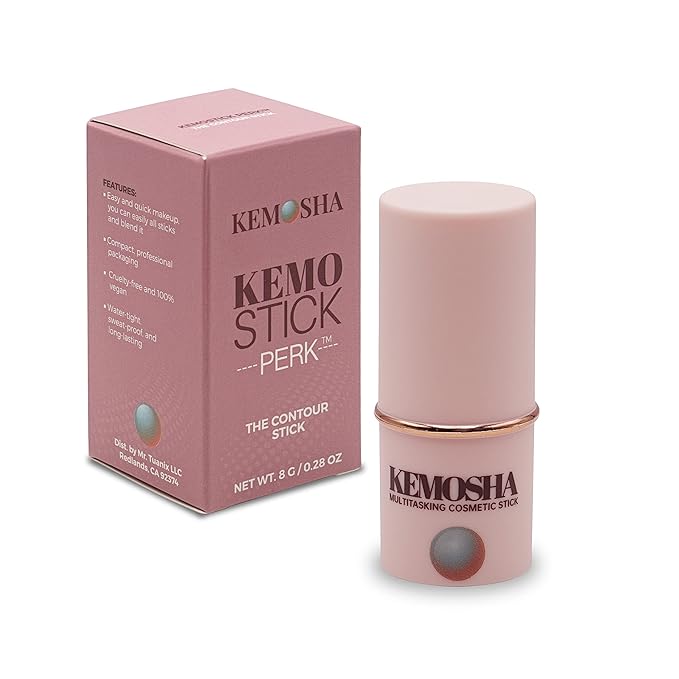 Kemostick Perk – Creamy and Luxurious Liquid Contour Stick – Vegan Cream Contour Balm for All Skin Types – Lightweight Formula with Quick Application – Sweatproof Contour Wand