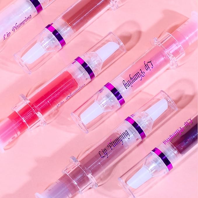 Lip Plumper Booster,Plumping Lip Gloss Spicy Lifter Shimmer Oil Hydrating High-Shine Volumizes Fuller Lip Glass Mirror Glaze Plump and Pout Lip Plumper Nourishing for Women Girls Makeup#2
