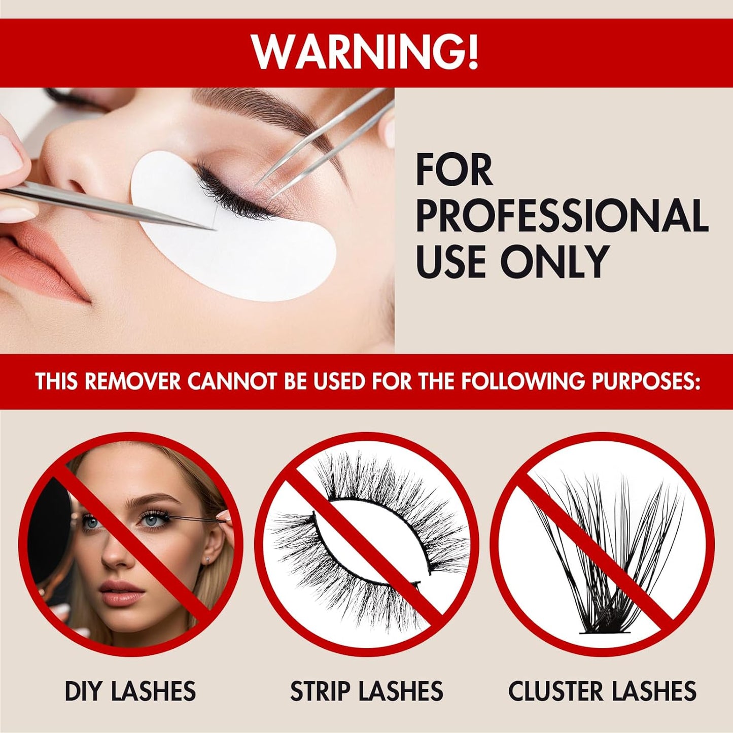 Lash Remover for Lash Extensions 10g No Burn Cream Remover Professional Eyelash Extensions Lash Tech Salon Supplies