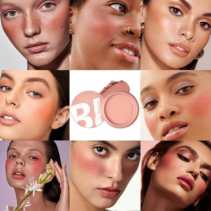 MAEPEOR Cream Blush 9 Color Smooth High-Pigmented Buildable Face Blush Long-Lasting Natural Look Face Blush for Cheeks (Color 02)
