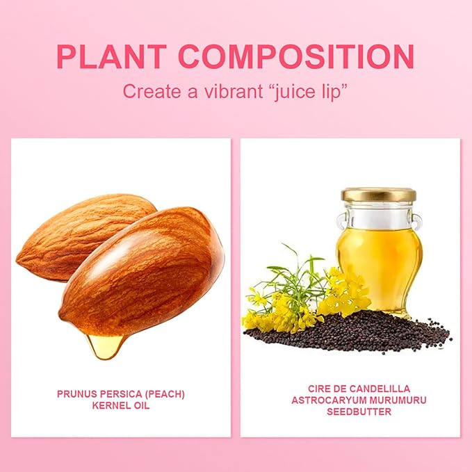 Lip Glowy Balm Hydrating Sleeping Lip Mask, Shine Glossy Finish Lip Oil - Reduce Lip Lines, Enhance Lip Color, Moisturizing & Plump Dry Chapped Lips Care Non-Sticky Lip Balm (#3 Grapefruit)