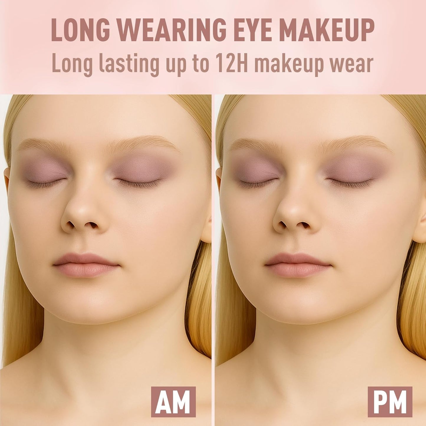 FV Long Lasting Cream Eyeshadow Stick, Waterproof & High Pigmented Eye Shadow Sticks Duo with Blending Brush, Crease-Proof & Natural Finish Eyeshadow Pencil, Rose Matte