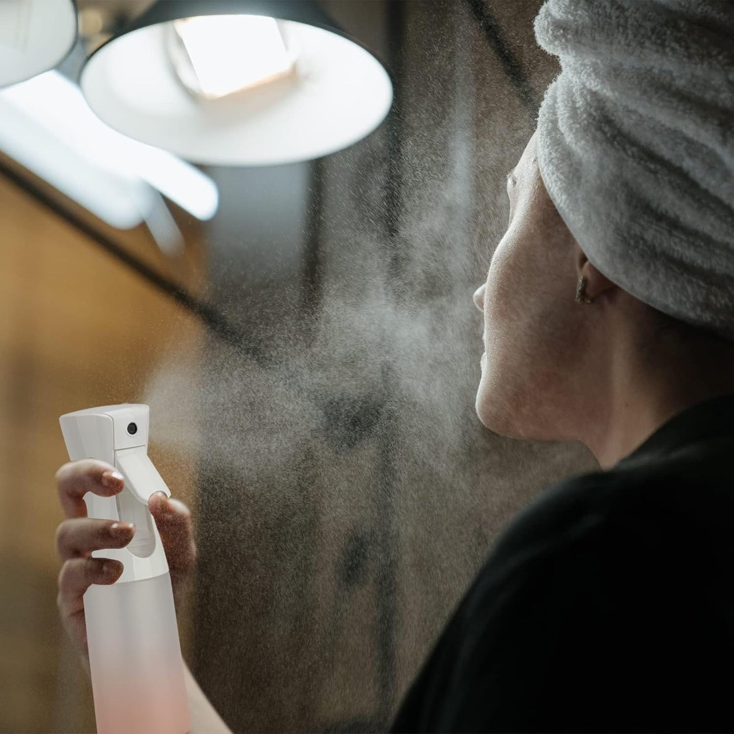 Spray Bottle for Hair (6.8OZ /200ML) Continuous Ultra Fine Mist Sprayer for Hair, Salons, Barber, Plants, Skin Care, Cleaning 2 Pack MATTE PINK