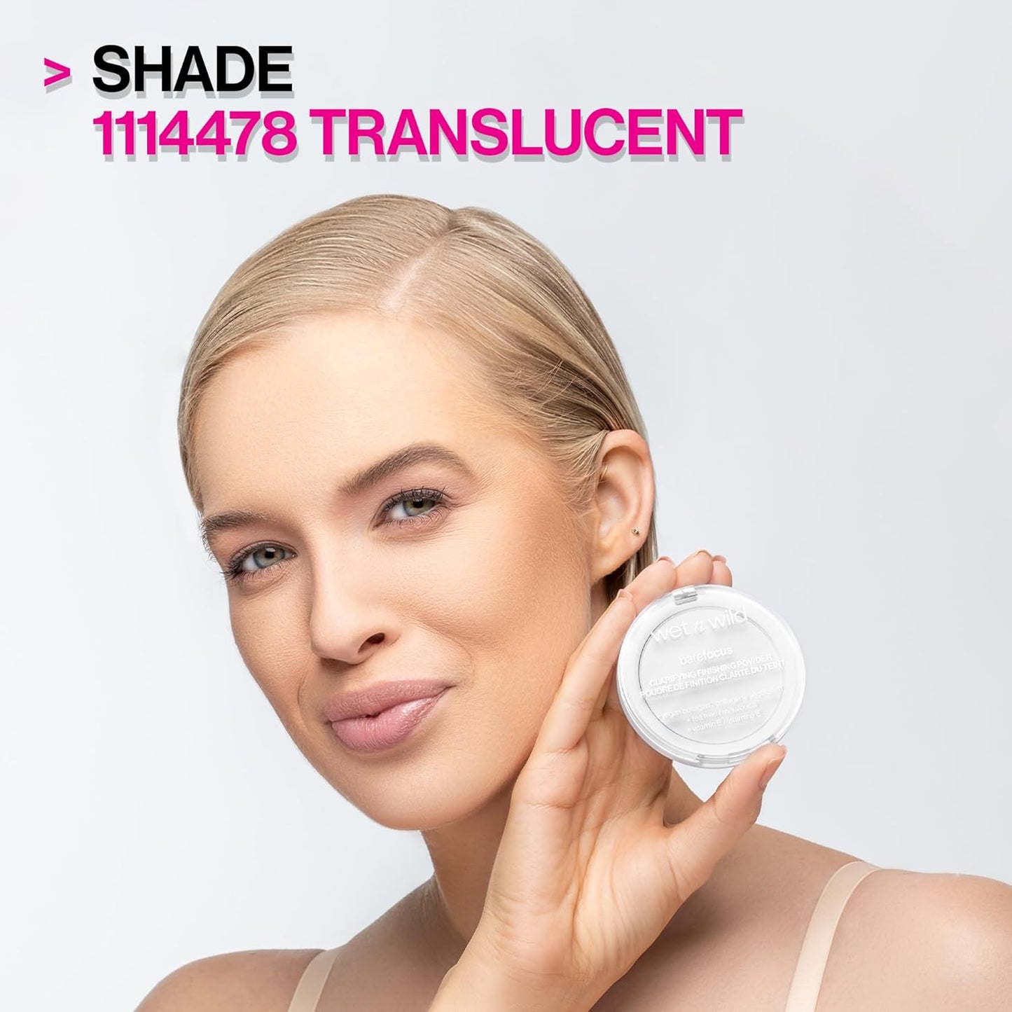 wet n wild Bare Focus Clarifying Finishing Powder Matte Pressed Setting Powder Medium-Tan and Translucent