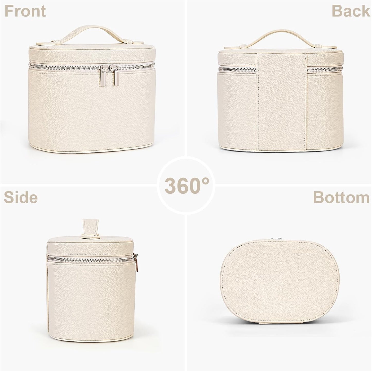 YFGBCX Makeup Bag Vanity Case with Removable Divider Travel Toiletry Bag Portable Cosmetic Bag Makeup Organizer Case