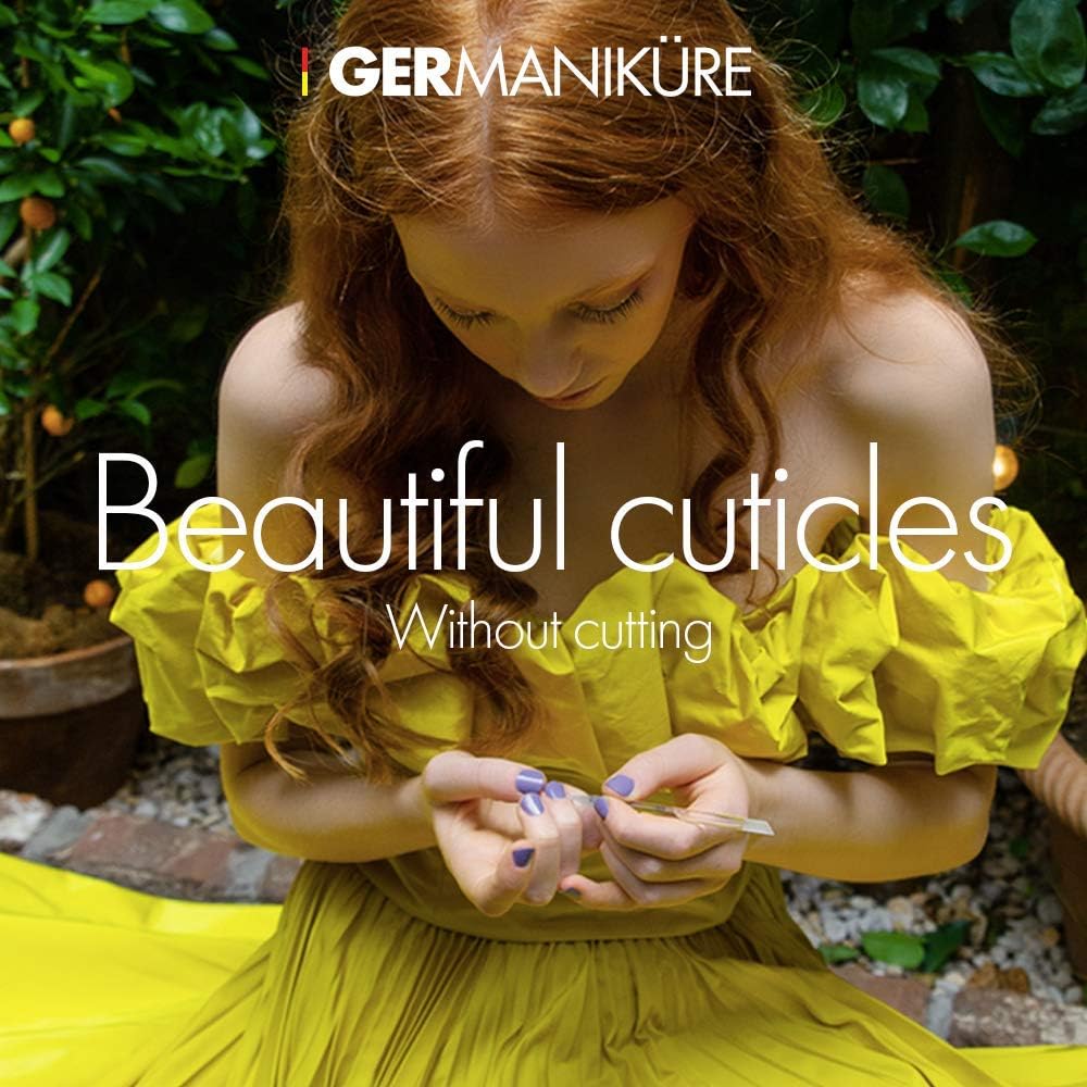 GERMANIKURE 2 Pc Glass Bundle - Crystal Glass Cuticle Stick & Collect Moments NOT Things Nail File Set in Suede Sleeves – Handmade in Czech Republic – Cuticle Pusher, Callous Remover, Fingernail File