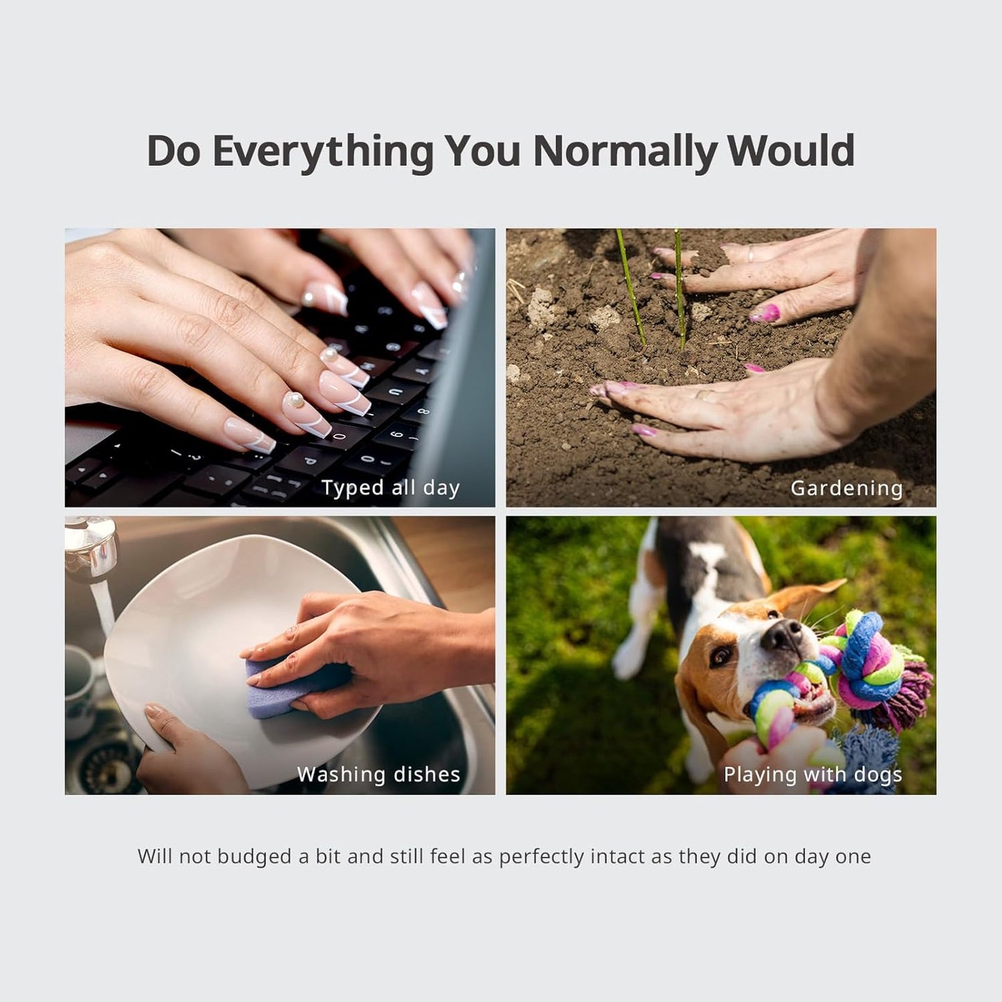 BTArtbox French Tip Press On Nails - Metallic Cat Eye Short Square Press On Nails with Glue for Women, Opaque Soft Gel Glue On Nails in 16 Sizes - 32 Stick On Nails Kit, Gleaming