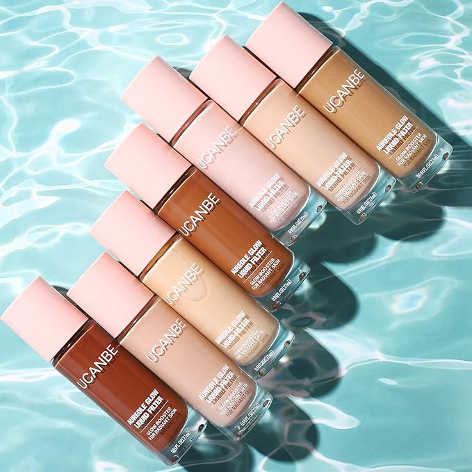 UCANBE Halo Glow Liquid Filter, Face Complexion Booster For Radiant Skin All Day Longwear, Soft-Focus Look Sodium Hyaluronate Vegan & Cruelty-Free - 0.91OZ Fair