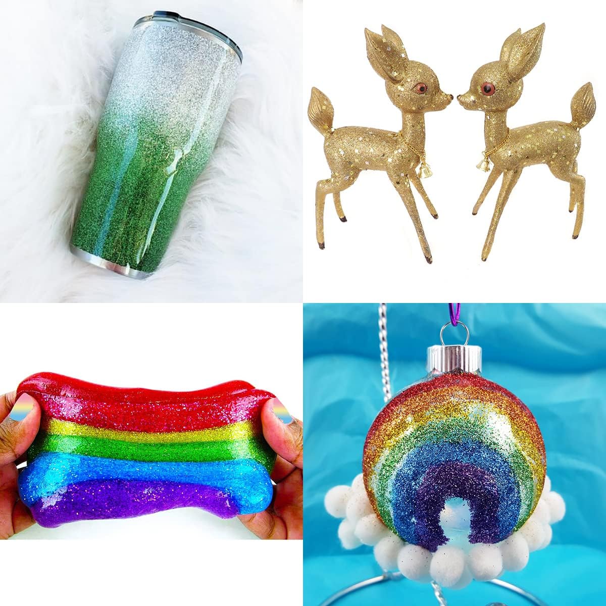 Holographic Fine Glitter, 100g Craft Glitter for Epoxy Resin, Iridescent Sequins, Loose Glitter for Face Body Hair Eye, Makeup Cosmetic Glitter for Nails Festival Decoration (Laser Greenish Blue)