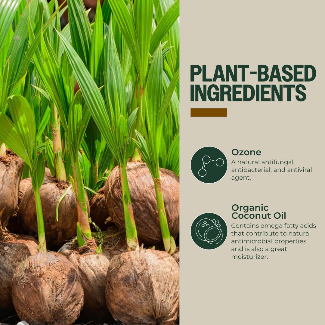 PurO3 Ozonated Coconut Oil – Pure, Natural, Organic Skincare for Face & Body – Oxygenated Healing Lotion, Moisturizer & Beauty Cream in a Glass Jar – O3 Therapy Salve, 2 oz