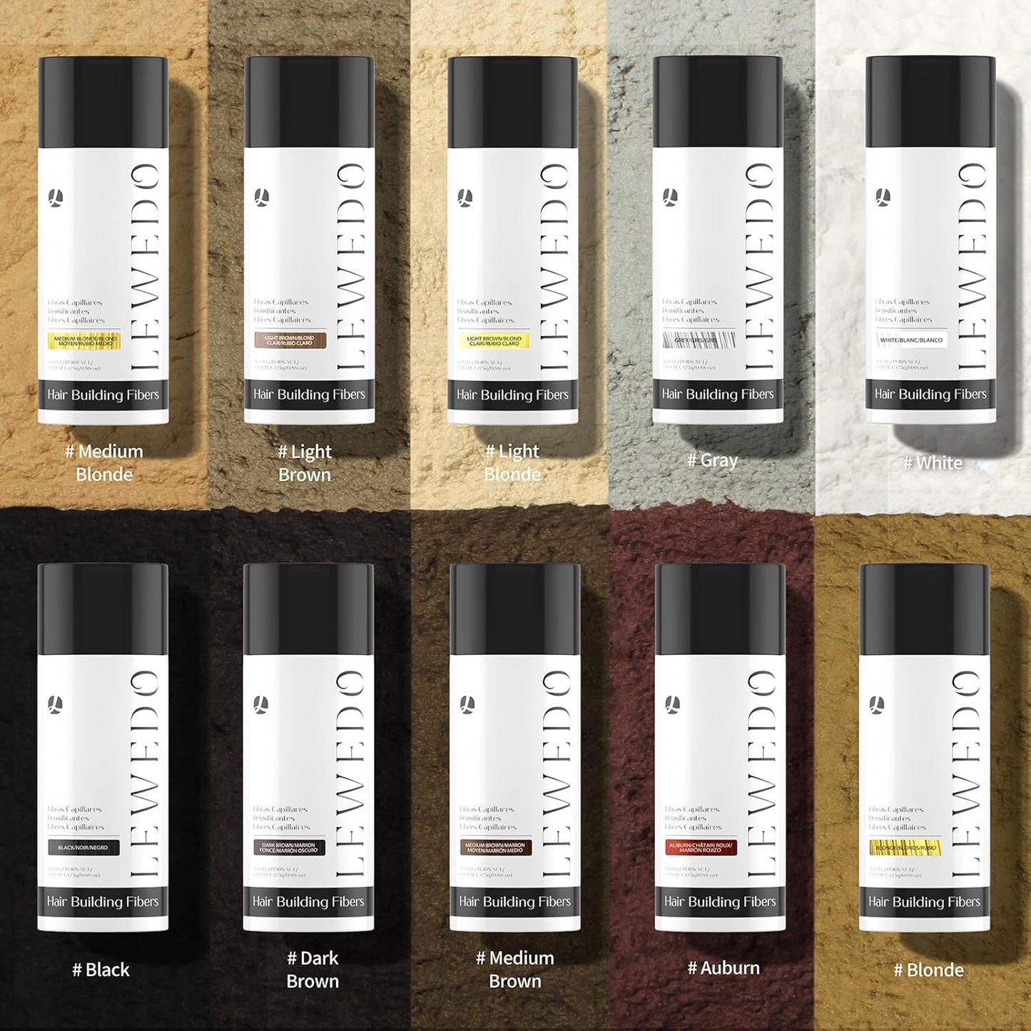 Hair Building Fibers - Instant Volume for Thinning Hair, Natural Appearance with Electrostatic Adsorption,Plant-Based, All-Day Hold, 25G Light brown