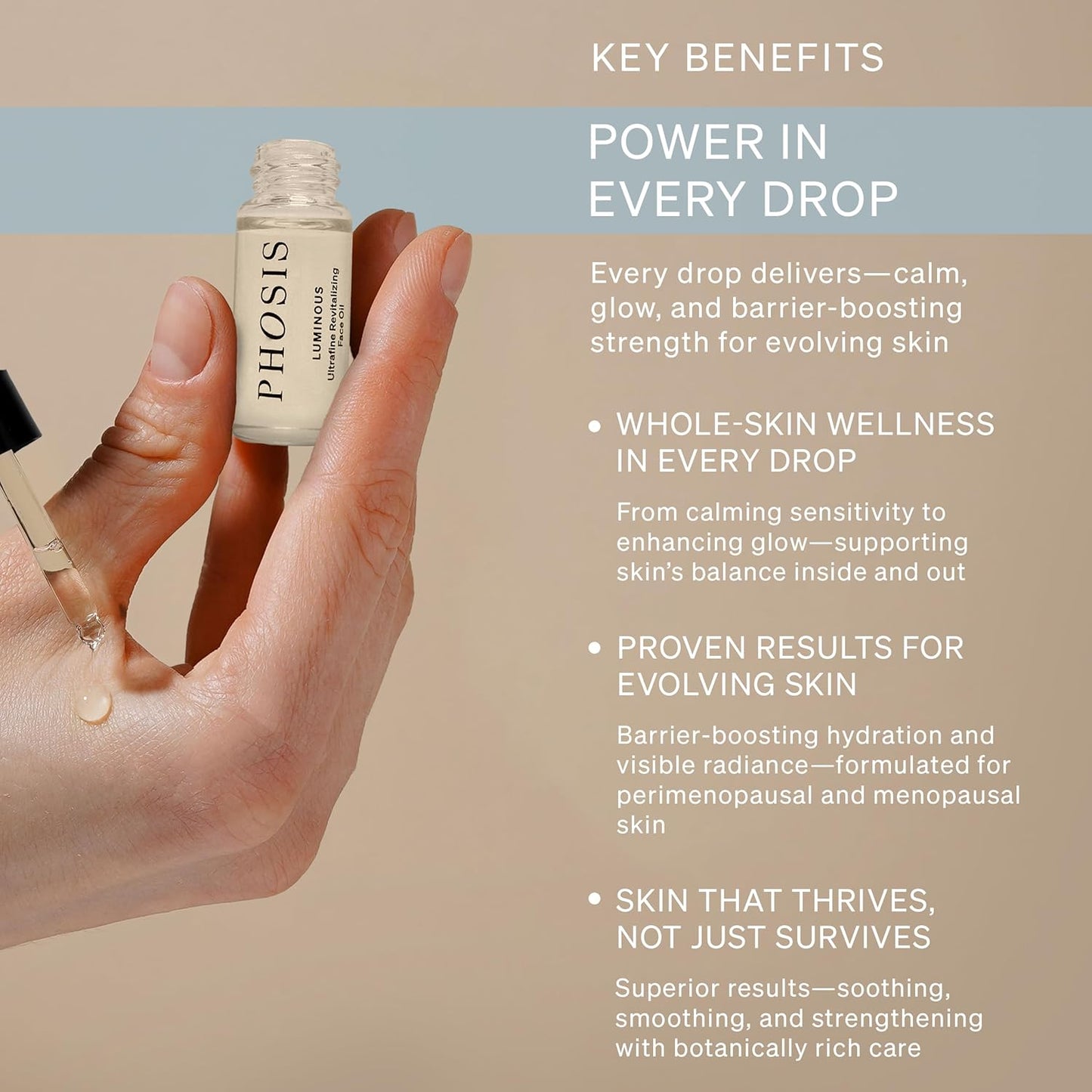 Luminous Ultrafine Revitalizing Face Oil for Women – Lightweight Facial Glow Elixir with Sea Buckthorn, Prickly Pear, Pomegranate & Meadowfoam – 3 ml (Trial Size - 3-4 uses per bottle)