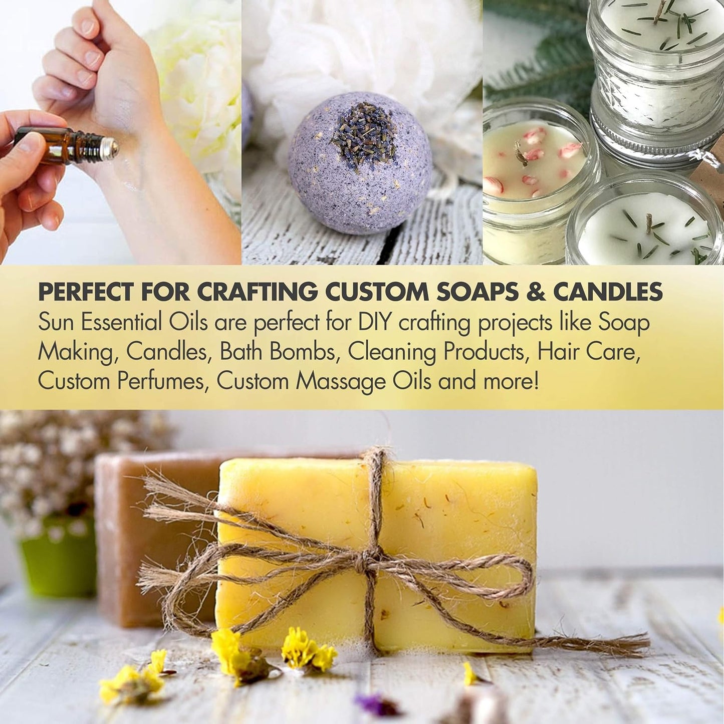 Sun Essential Oils - Roman Chamomile Essential Oil (4 oz) for Diffuser, Skin, Body, Face, Aromatherapy Massage & Humidifier, Scent for Soap, Candle, Shampoo & Lotion Making at Home