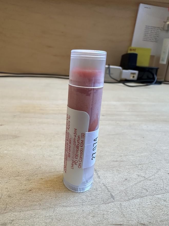 Living Libations - Organic 'Rose Glow Lover Lips' Lip Balm | Natural, Wildcrafted Clean Beauty (2-pack)