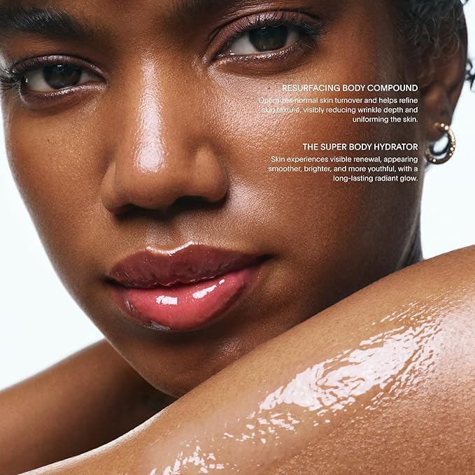 U Beauty Resurfacing Body Compound - Anti-Aging Aha Body Serum and The Super Body Hydrator - Hyaluronic Acid Cream Body Travel Set