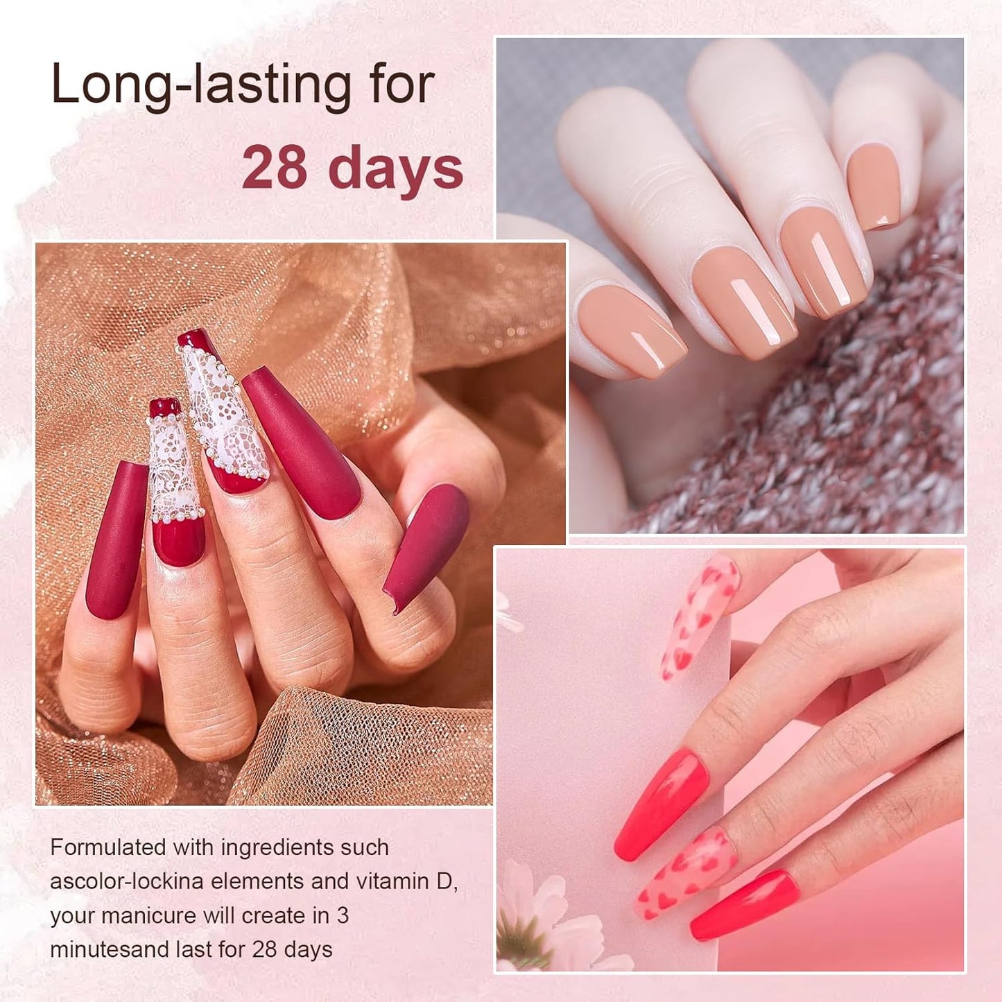 Dip Powder Nail Kit Starter, 30 Colors Dip Nails Green Red Black Brown Glitter, Bright Color Acrylic Dipping Powder Liquid Set with Base/Top Coat Activator Brush Saver for Manicure DIY Gift