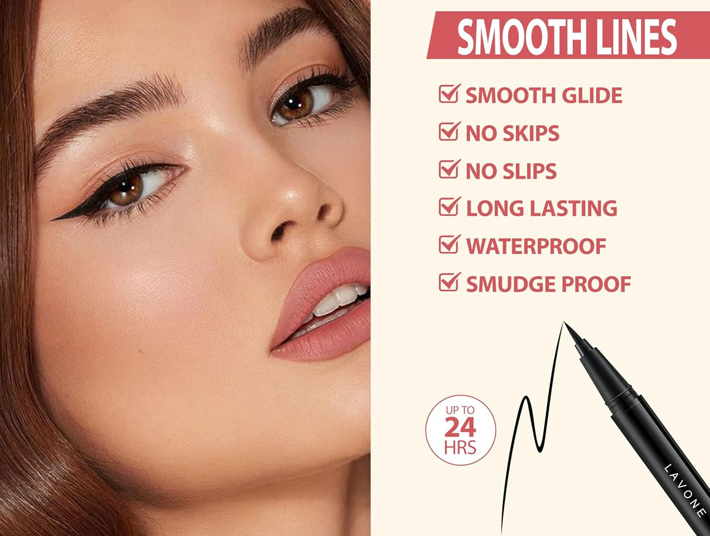 LAVONE Hair-Like Eyebrow Pen Makeup kit, Eyebrow Pencils for Women with Waterproof Microblading Eyebrow Pencil, Eyebrow Pomade, Eyeliner and Eyebrow Brush, Create Full, Natural Brows, Soft Brown