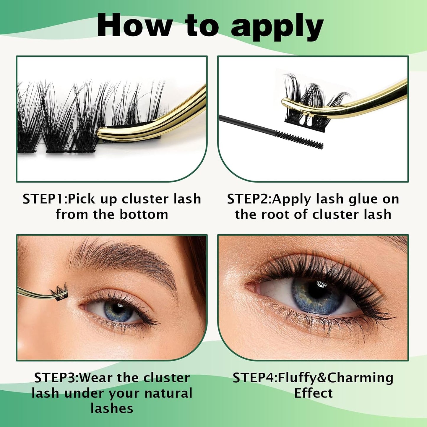 Lash Clusters,96 Pcs Cluster Lashes D Curl 10-18MIX DIY Lash Extensions Eyelash Clusters,KEYYOU Volume Wispy Individual Lashes Soft&Comfortable Easy DIY at Home(Y31,D-10-18MIX)