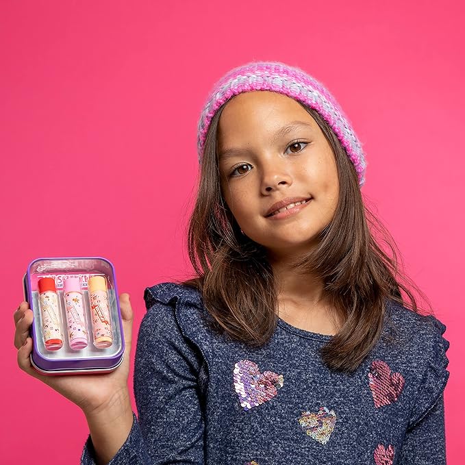 Lip Smacker Holiday Christmas 3 pcs Flavored Lip Balm Tin Original & Best