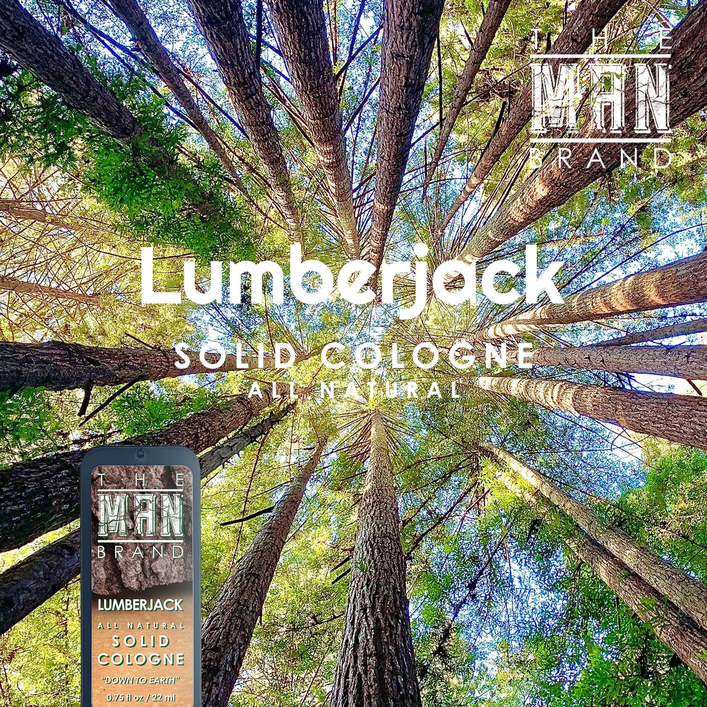 Lumberjack Solid Cologne - Natural Men's Cologne - Men's fragrance Wax Cologne, Lumberjack Travel Size Wax Cologne for men - Solid Cologne Men's Lumberjack Scent (3/4 oz (Pack of 1), Lumberjack)