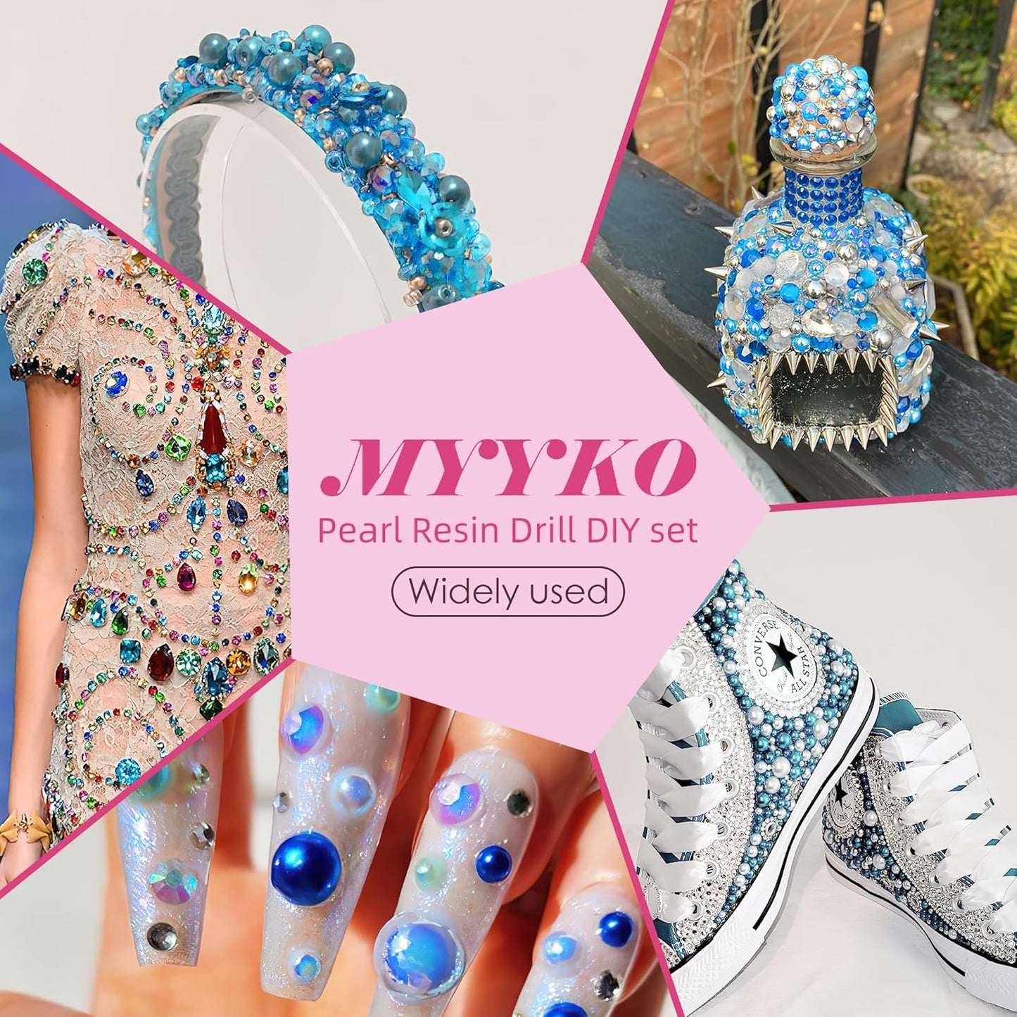 160g Cyan White Flat Back Pearls Rhinestones for Crafts Mixed Size 3mm-10mm AB Color Round Half Pearls Flatback Pearl Beads and Resin Rhinestones Set for Face Art