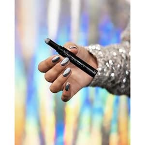 Gelish Chrome Stix, Chrome Nail Powder, Nail Art for Stunning Metallic Finish, Long-Lasting, Easy Application, Perfect for Professional and At-Home Use (Silver Holographic, 0.5g)