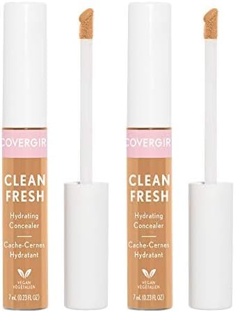 COVERGIRL Clean Fresh Hydrating Concealer, Medium, 0.23 Fl Oz (Pack of 2)