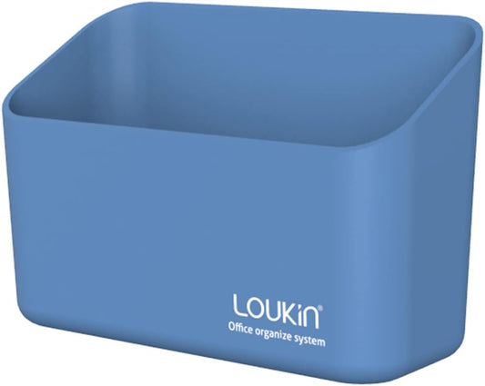 loukin Magnetic Marker Holder, Dry Erase Marker Holder, Remote Control Holder, Magnetic Storage Organizer for Whiteboard or Refrigerators (Blue)