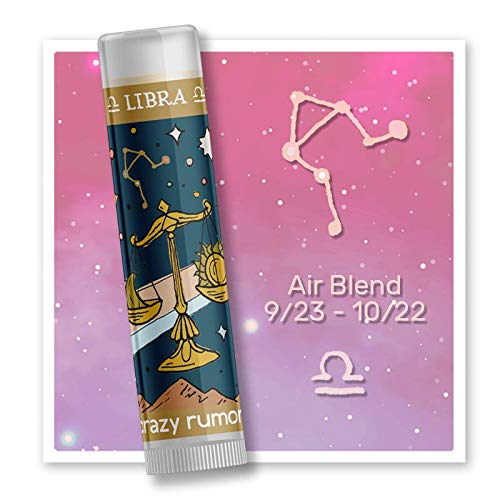 Crazy Rumors Libra Zodiac All Natural, Plant Based Lip Balm to Moisturize and Nourish your Lips - Air Blend