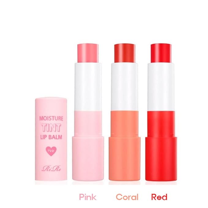 Moisture Tint Lip Balm-Vegetable oil, Shea butter, Avocado Oil-Long-lasting colors,Lip Repair,Dry Lip Treatment-Moisturizing Lip Care 0.12oz. (Coral)