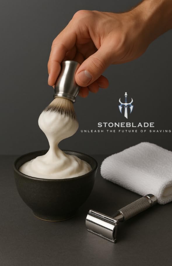 Unscented Shaving Cream for Men – Luxury Lather for Sensitive Skin, Brush or Hand Application, TSA Travel Size (6 fl oz / 170 mL)