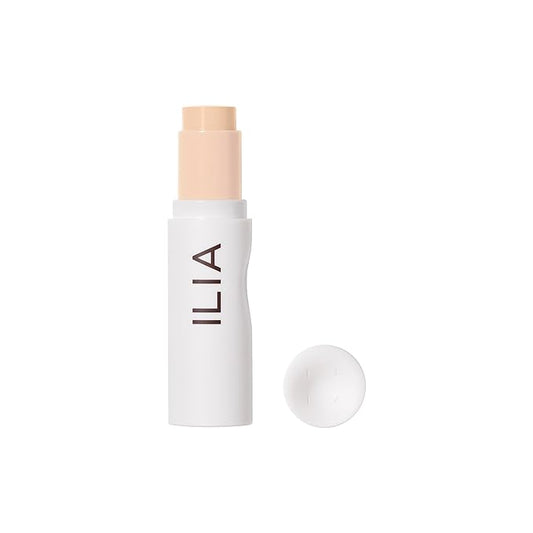 ILIA - Skin Rewind Complexion Stick - Foundation + Concealer + Skincare | Non-Toxic, Vegan, Cruelty-Free, Clean Makeup (3W - Spruce, 0.35 oz | 10 g)