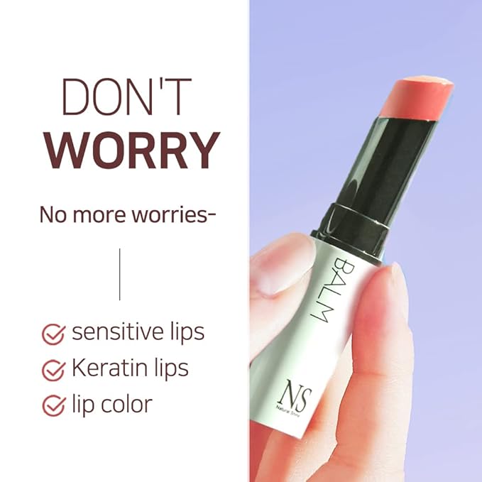 NATURAL SHINE NS BEAUTY Lux Triple Lip CURE Glossy Balm ATHENA (Red Orange) | Chapstick Hydration and Exfoliator | Overnight Lip Treatment Care Deep Nourishing for Dry Cracked Chapped Lips (0.17oz)