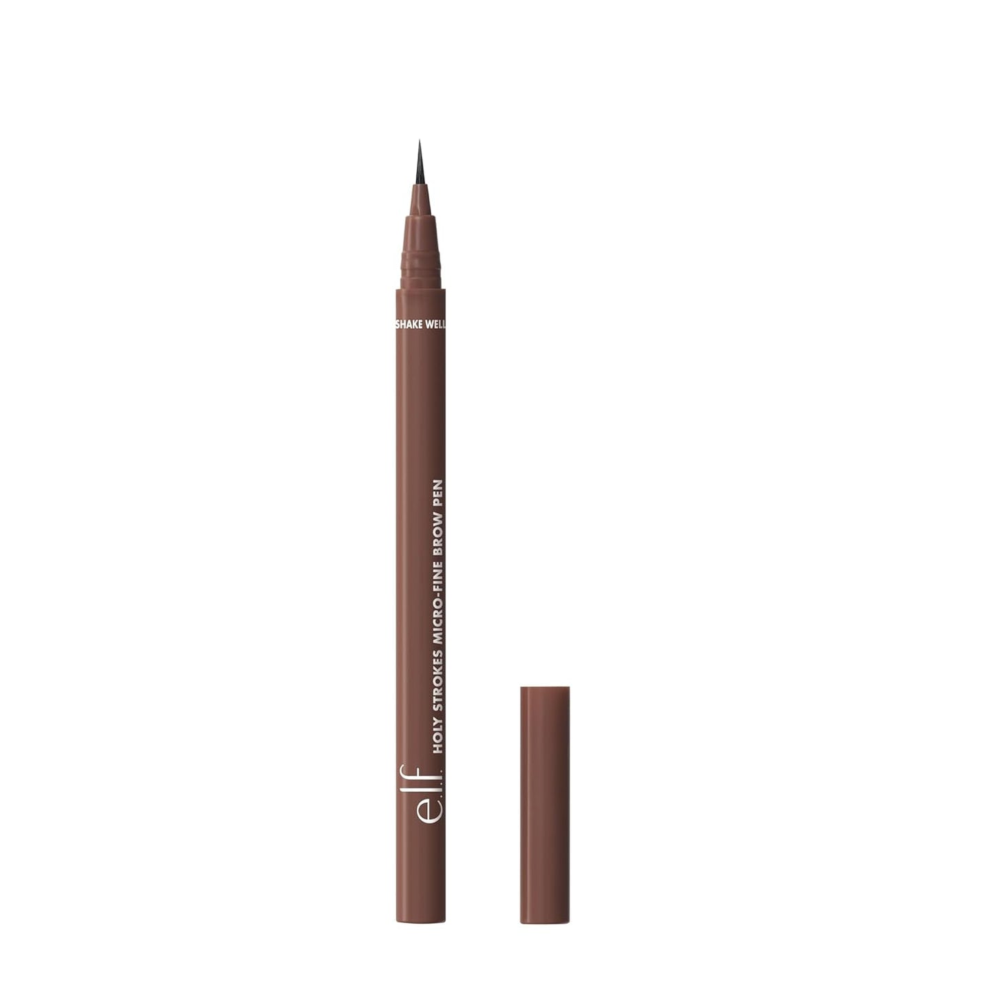 e.l.f. Holy Strokes Micro-Fine Brow Pen, Liquid Waterproof Eyebrow Makeup For Detailing & Adding Dimension, Vegan & Cruelty-Free, Soft Brown