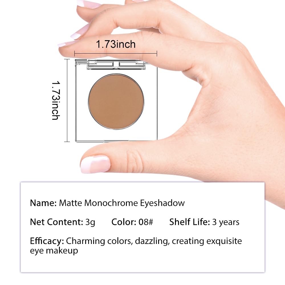Matte Eyeshadow Palette Makeup for Green Blue Eyes, Matte Brown eyeshadow For Women, Holographic Multichrome Cream Iridescent Single Monochrome Eye Shadow Makeup