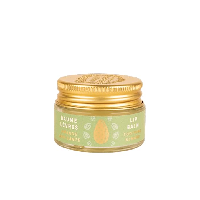 Panier des Sens Moisturizing Almond Lip Balm, Lip care products with Cocoa Butter - Made in France & 95% natural - 0.5Floz/15ml